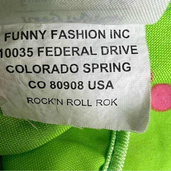 Green pink polkadot retro 50s 60s poodle skirt rock n roll Halloween costume OS - Picture 11 of 11